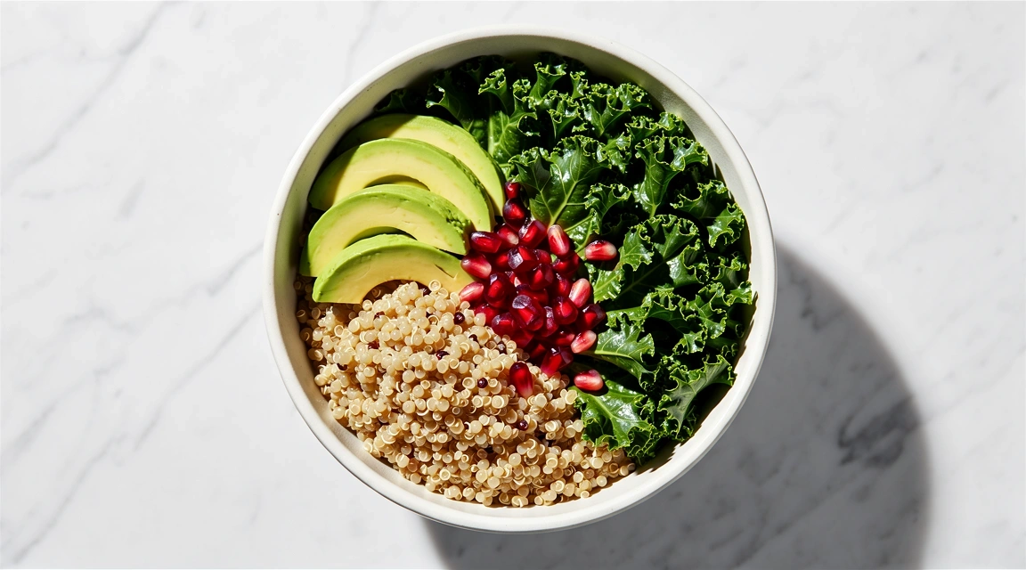 Nutrient-dense grains and greens bowl
